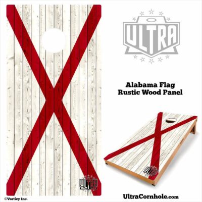 Alabama - Rustic Wood Custom Cornhole Board