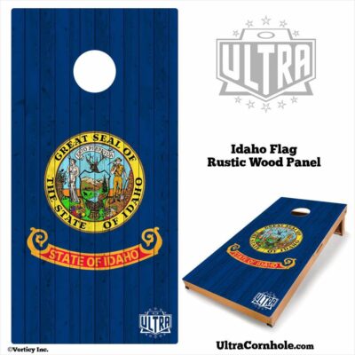 Idaho- Rustic Wood Custom Cornhole Board