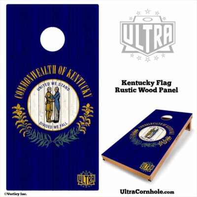 Kentucky - Rustic Wood Custom Cornhole Board