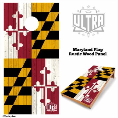 Maryland - Rustic Wood Custom Cornhole Board