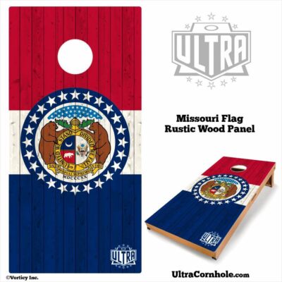Missouri - Rustic Wood Custom Cornhole Board