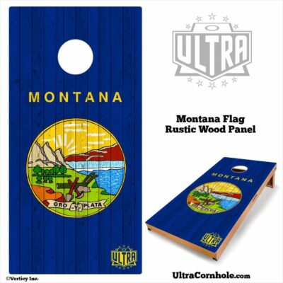 Montana - Rustic Wood Custom Cornhole Board