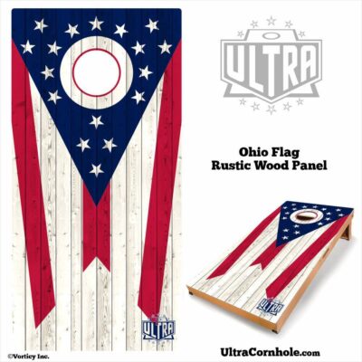Ohio- Rustic Wood Custom Cornhole Board