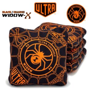 Ultra Widow-X Black Orange Cornhole Bags