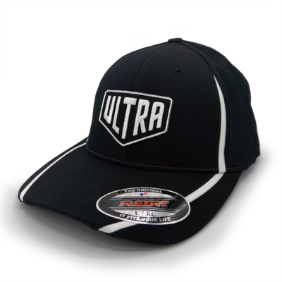 Ultra FlexFit Hat Black and White