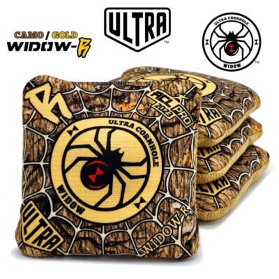 Ultra Widow-R Camo Gold Cornhole Bags