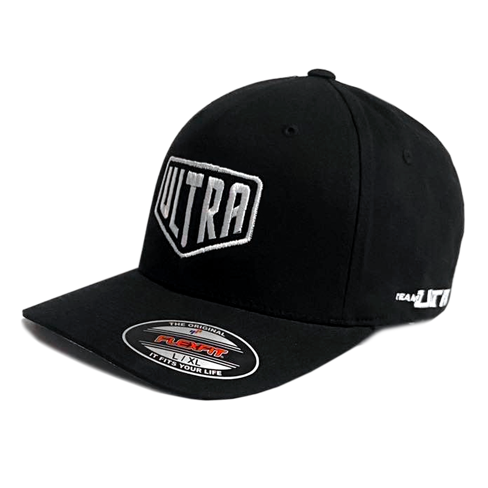 Team Ultra Ultra Hat Pro - Black Cornhole FlexFit White