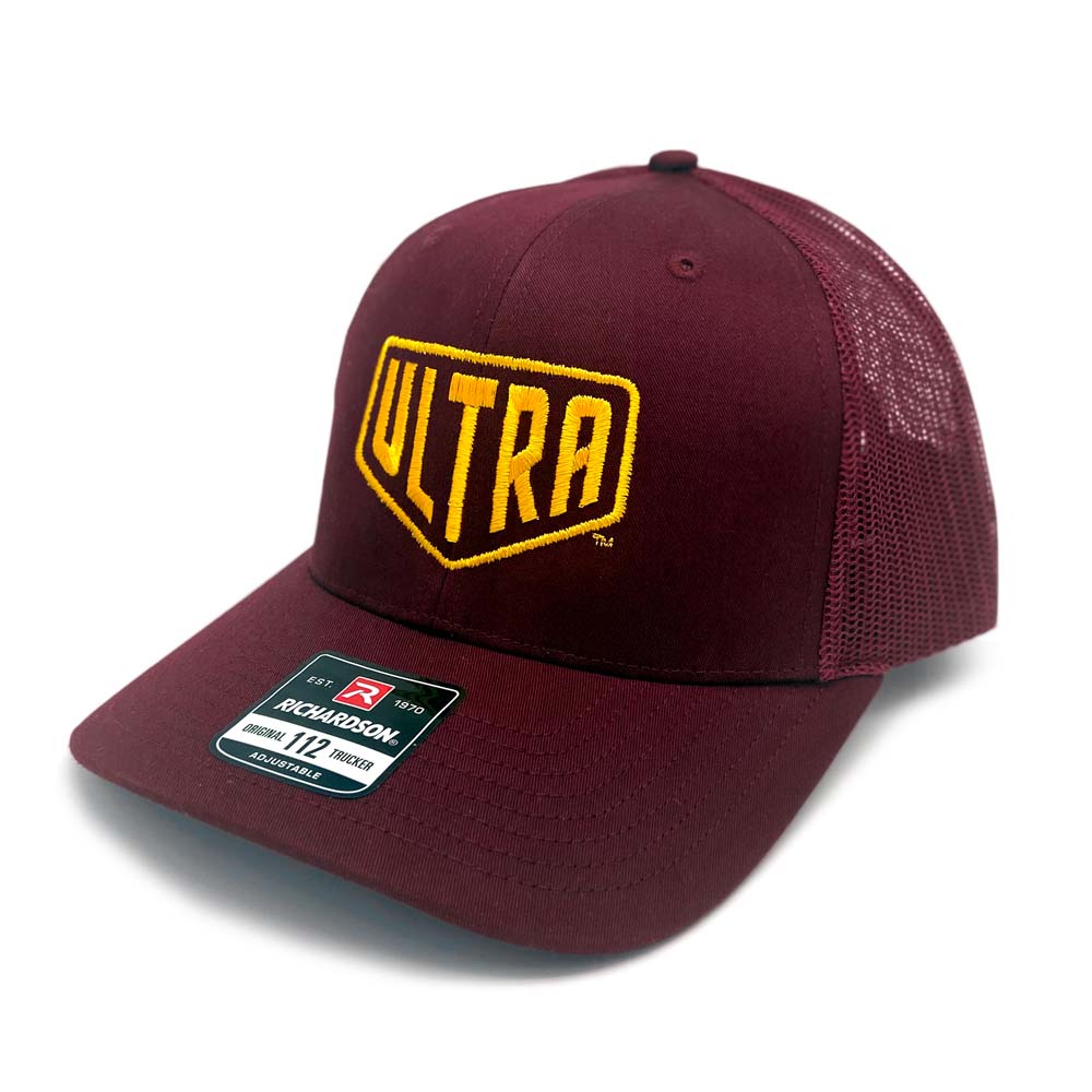Ultra Trucker Hat Maroon / Yellow