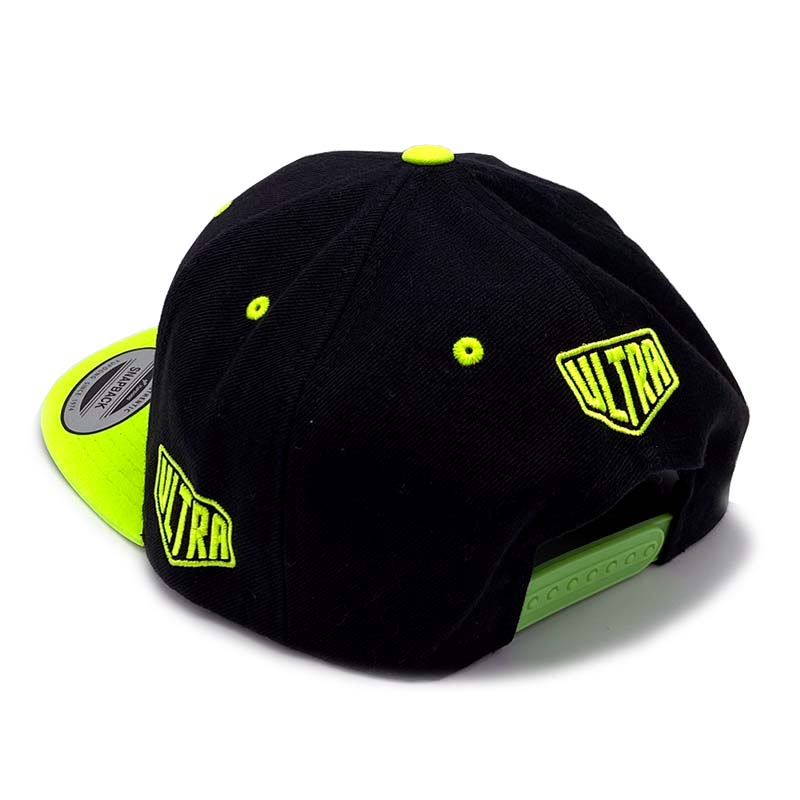 Ultra SnapBack Hat - Black / Neon Green - Ultra Cornhole