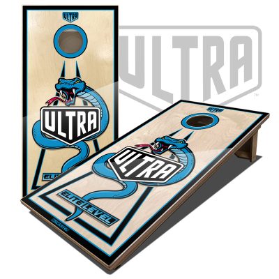 Ultra Elite 2 Cornhole Boards Viper Edition Blue