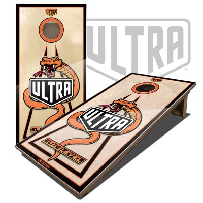 Ultra Elite 2 Cornhole Boards Viper Edition Orange