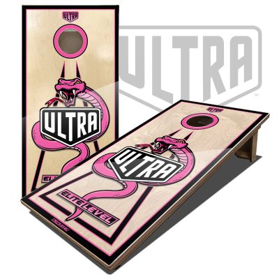 Ultra Elite 2 Cornhole Boards Viper Edition Pink