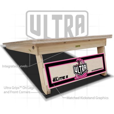 Ultra Elite 2 Cornhole Boards Viper Edition Pink
