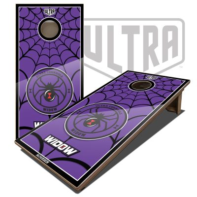 Ultra Elite 2 Cornhole Boards Widow Full Color Graphics Purple