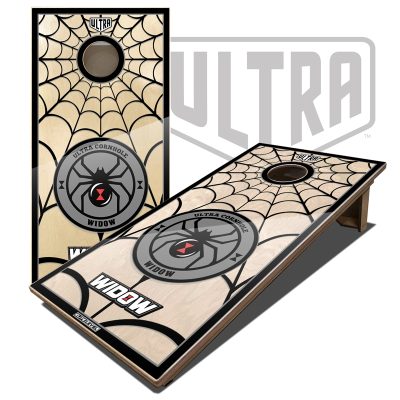 Ultra Elite 2 Cornhole Boards Widow Graphic Gray