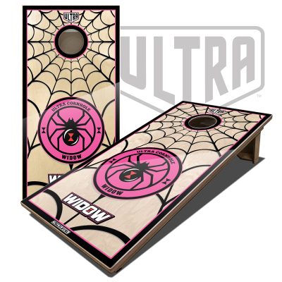 Ultra Elite 2 Cornhole Boards Widow Graphic Pink