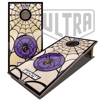 Ultra Elite 2 Cornhole Boards Widow Graphic Purple