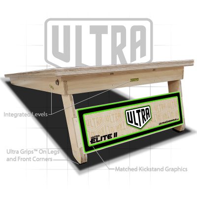 Ultra Elite 2 Cornhole Boards Lime / Name