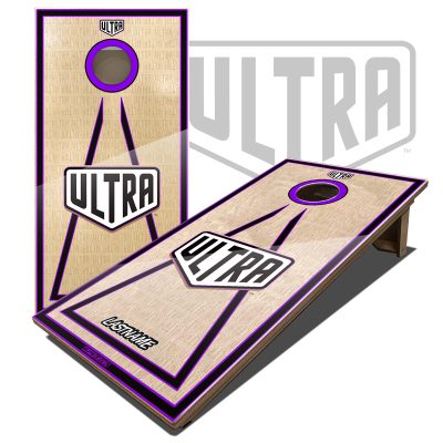 Ultra Elite 2 Cornhole Boards Purple / Name