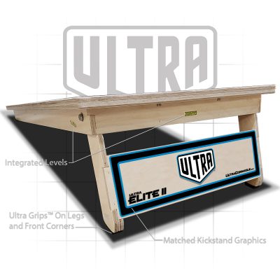Ultra Elite 2 Cornhole Boards Ultra 1 Blue Rear