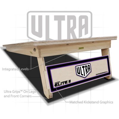 Ultra Elite 2 Cornhole Boards Ultra 1 Purple Rear