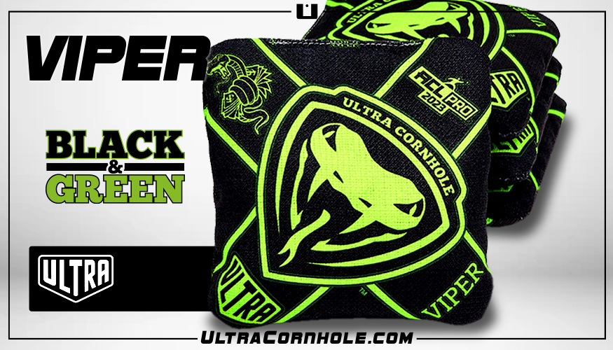 Viper Black Green ACL Pro 2024 Cornhole Bags
