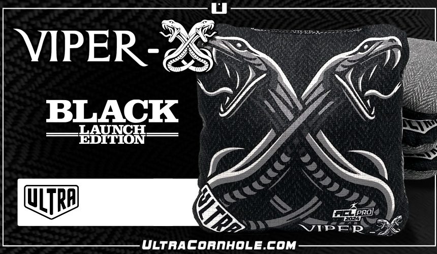 Viper-X Black Launch Edition ACL Pro 2024 Cornhole Bags