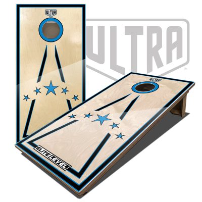Ultra Elite 2 Cornhole Boards Blue Five Star