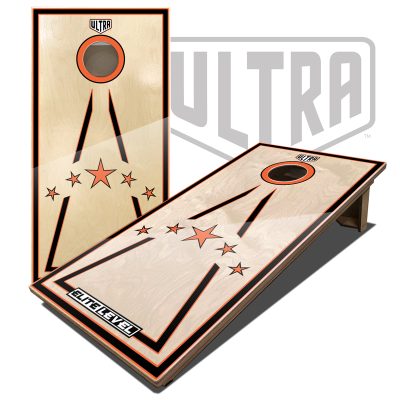 Ultra Elite 2 Cornhole Boards Orange Five Star