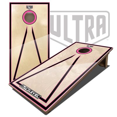 Ultra Elite 2 Cornhole Boards Pink Triangle