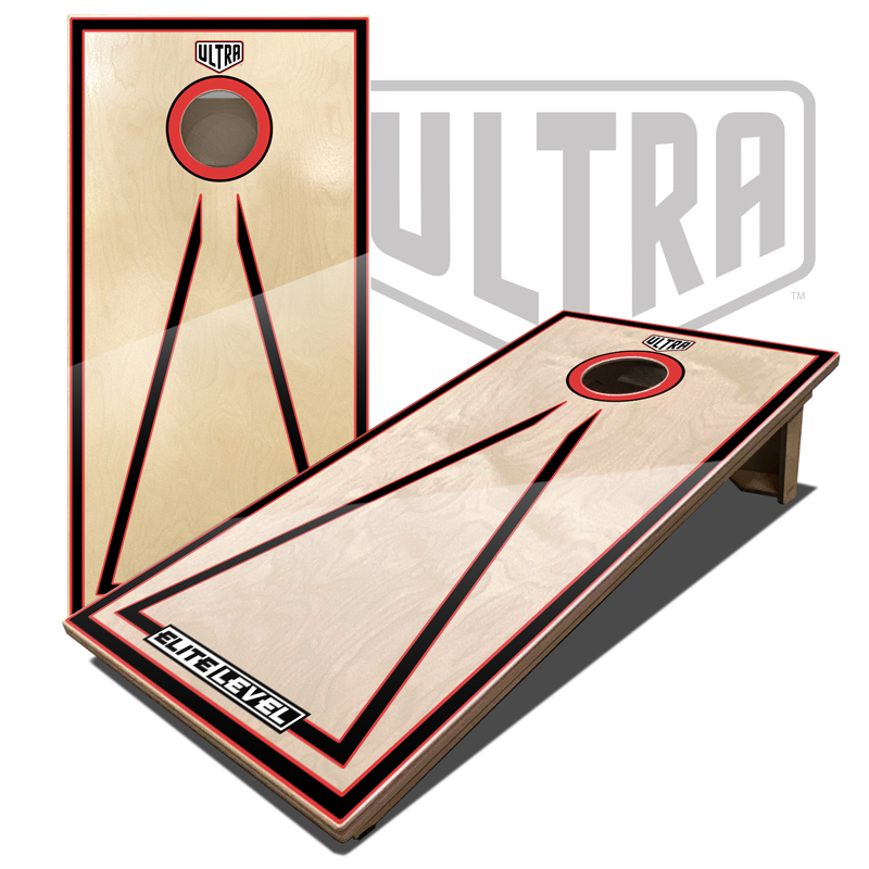 Ultra Elite 2 Cornhole Boards Red Triangle