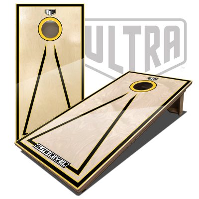 Ultra Elite 2 Cornhole Boards Yellow Triangle