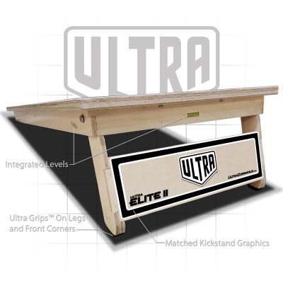 Ultra Elite 2 Cornhole Boards Ultra 1 White Rear