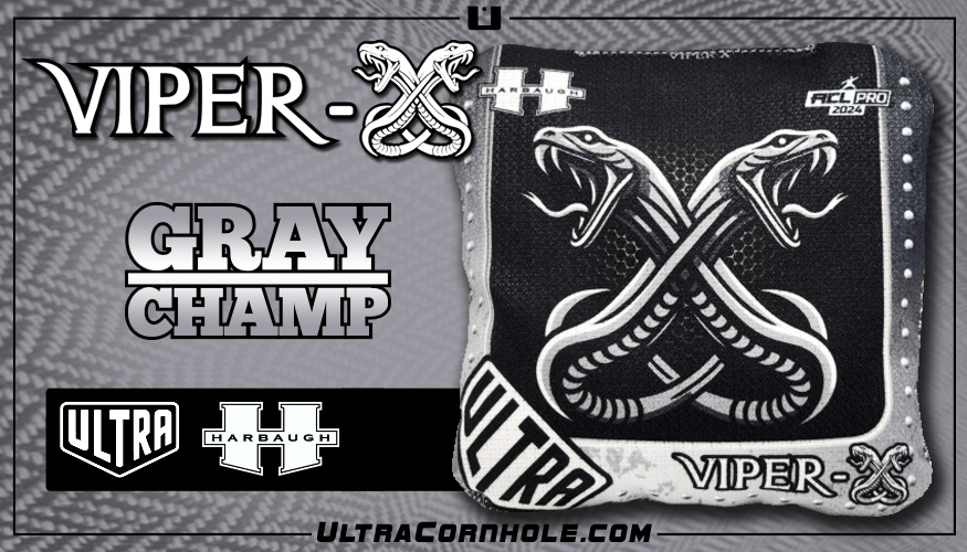 Viper-X Gray Champ ACL Pro 2024 Cornhole Bags