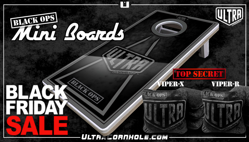 Ultra Black Ops Mini Boards and Mini Cornhole Bags