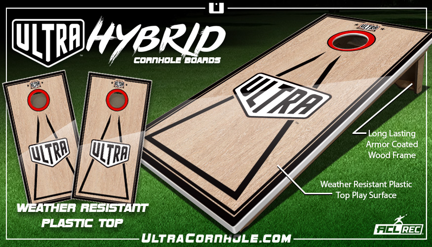 Ultra Cornhole Hybrid Boards. Weather Resistant