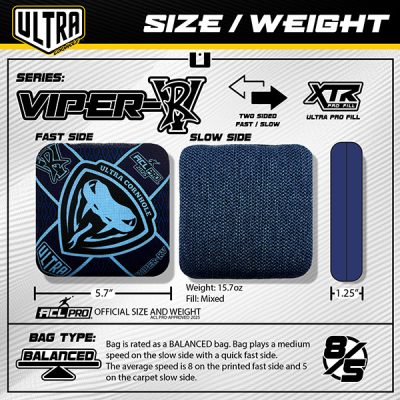 Ultra Cornhole Viper-RV Size Weight