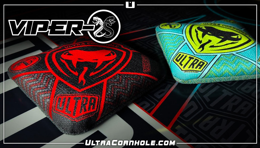 Ultra Cornhole Viper-XS Teal/Lime Black/Red Cornhole Bags ACL Pro 2025