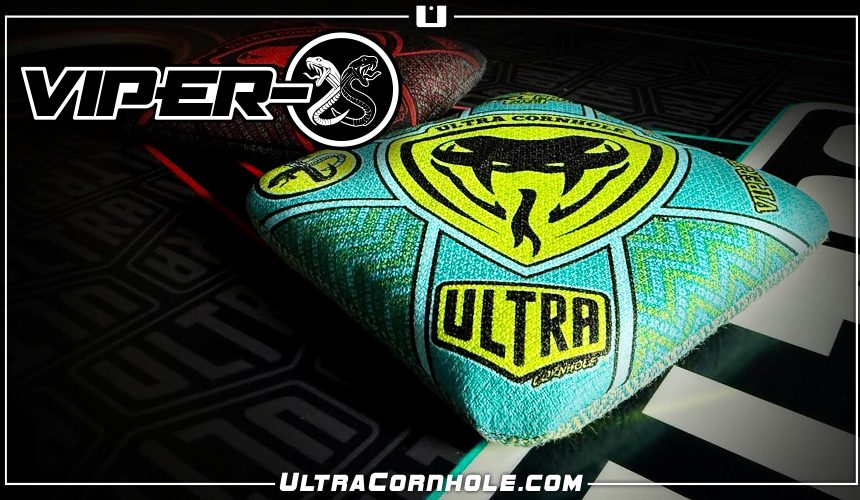 Ultra Cornhole Viper-XS Teal/Lime Black/Red Cornhole Bags ACL Pro 2025