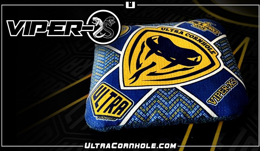 Ultra Cornhole Viper-XS Navy Yellow Cornhole Bags ACL Pro 2025